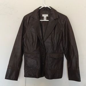 Leather blazer